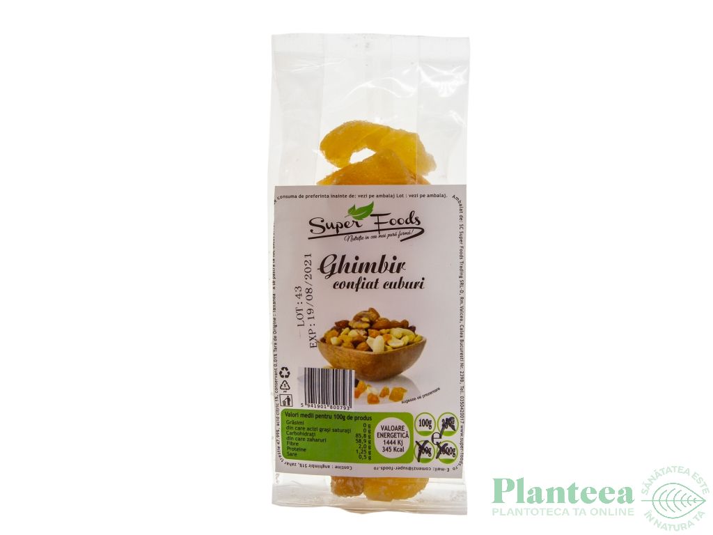 Ghimbir confiat bucati 100g - SUPERFOODS