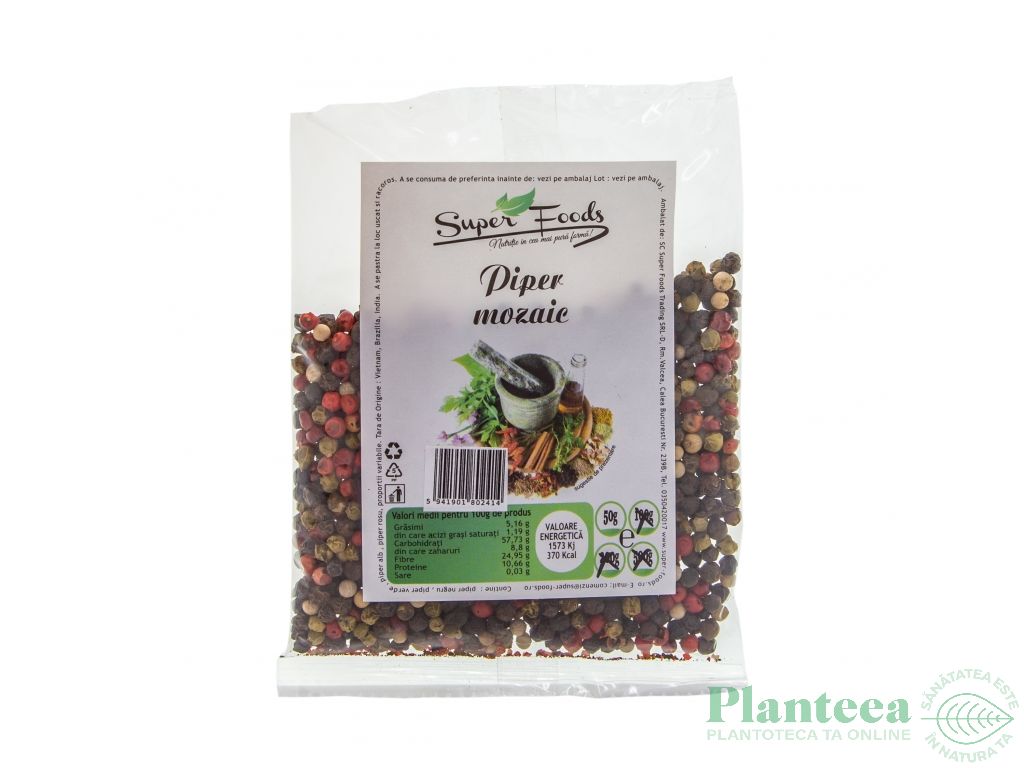 Condiment piper mozaic boabe 50g - SUPERFOODS