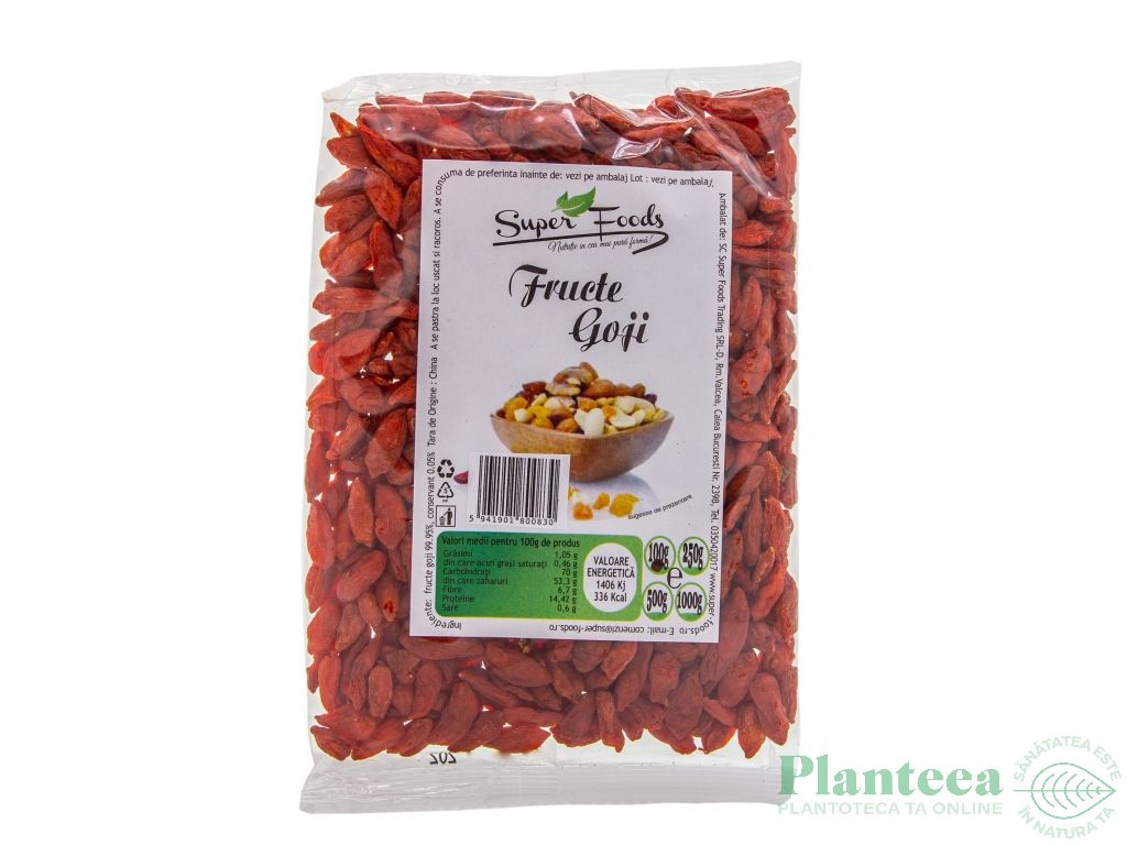 Goji fructe uscate 100g - SUPERFOODS