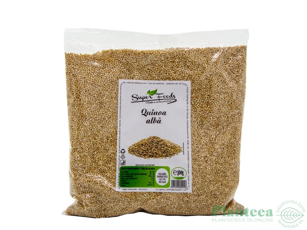 Quinoa alba boabe 500g - SUPERFOODS