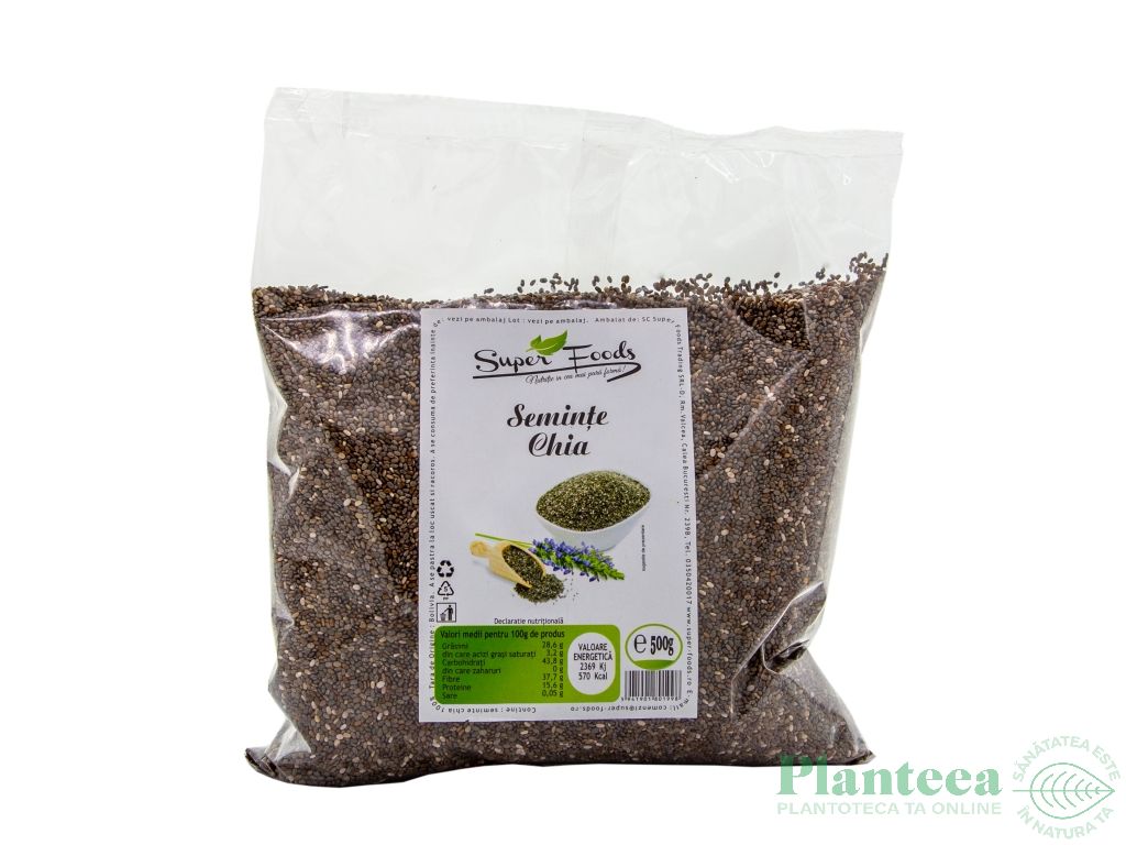 Seminte chia 500g - SUPERFOODS