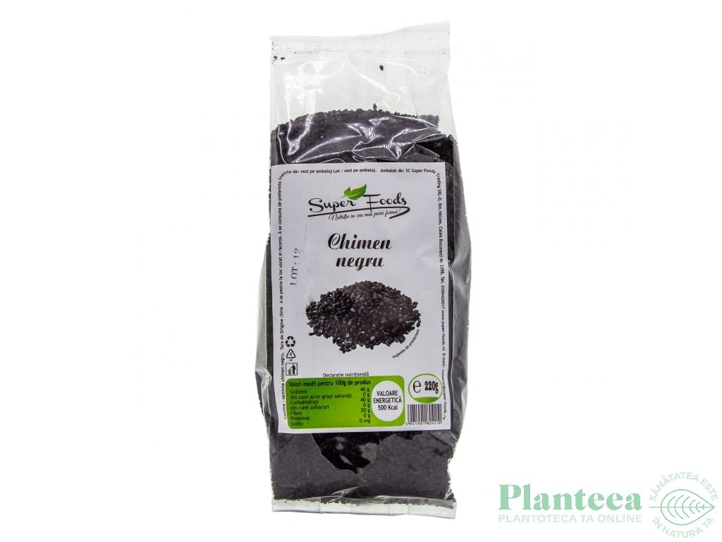 Condiment chimen negru [negrilica] seminte 220g - SUPERFOODS