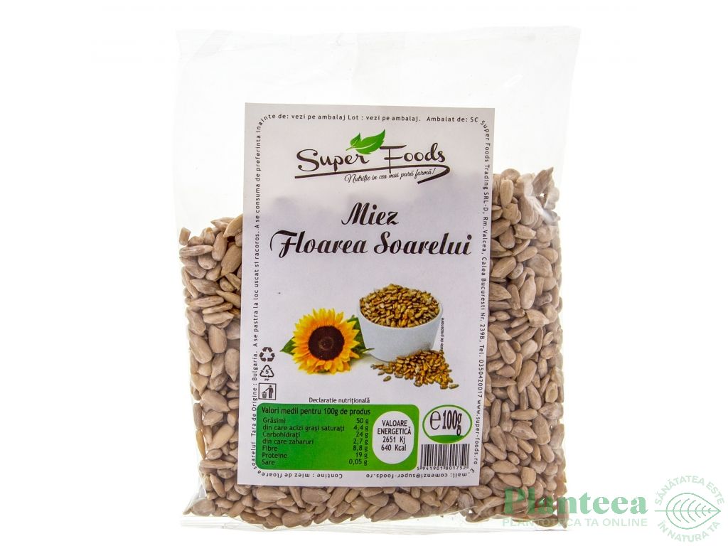 Seminte fl soarelui 100g - SUPERFOODS