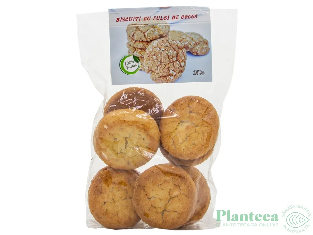Biscuiti grau fulgi cocos 250g - GREEN SENSE
