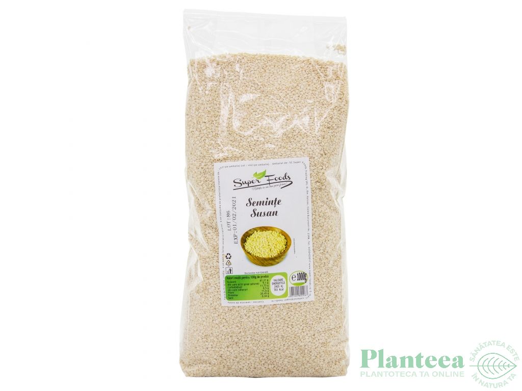 Seminte susan decorticat 1kg - SUPERFOODS