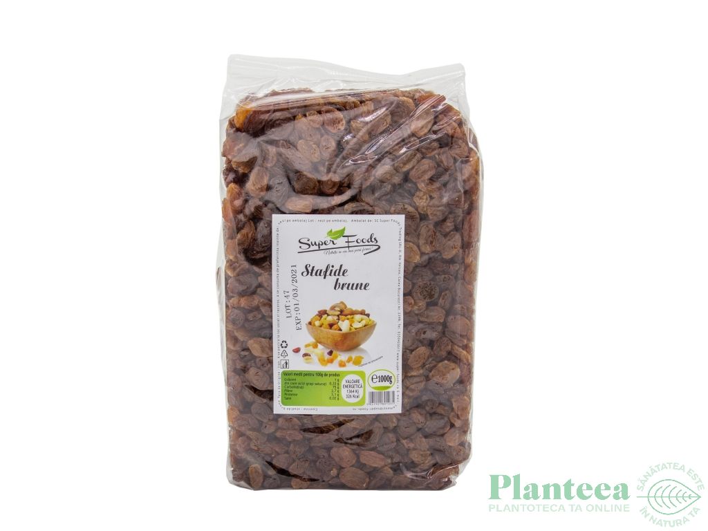 Stafide brune 1kg - SUPERFOODS