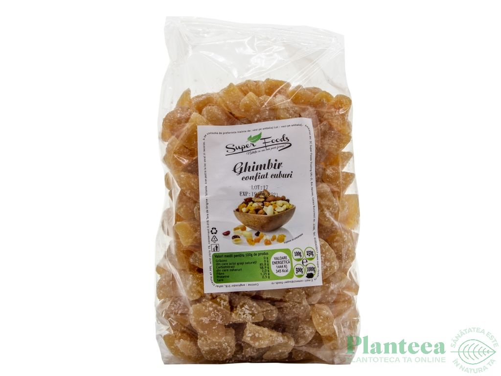 Ghimbir confiat bucati 1kg - SUPERFOODS