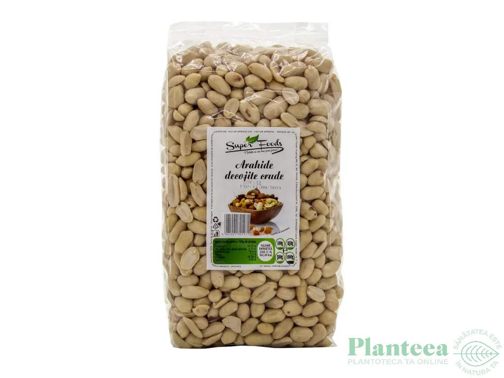 Arahide crude decojite 1kg - SUPERFOODS