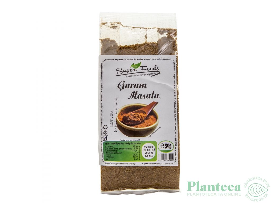 Condimente garam masala 50g - SUPERFOODS