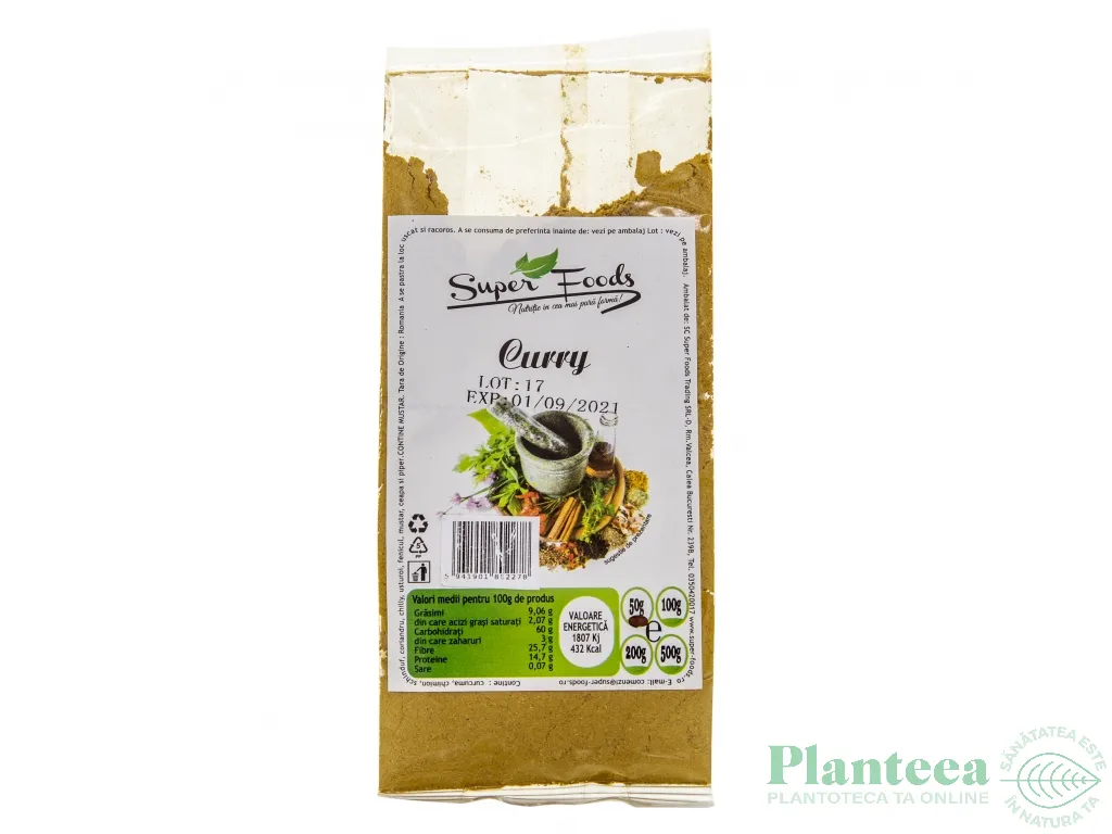 Condimente curry 50g - SUPERFOODS