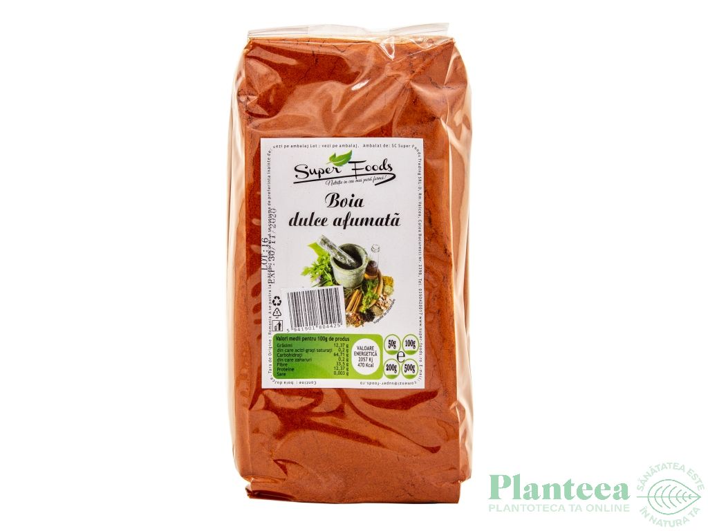 Condiment boia dulce afumata 500g - SUPERFOODS