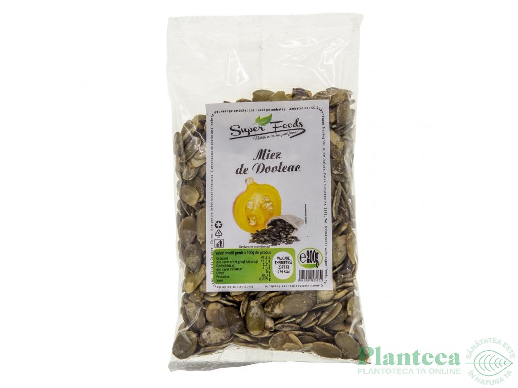 Seminte dovleac 200g - SUPERFOODS