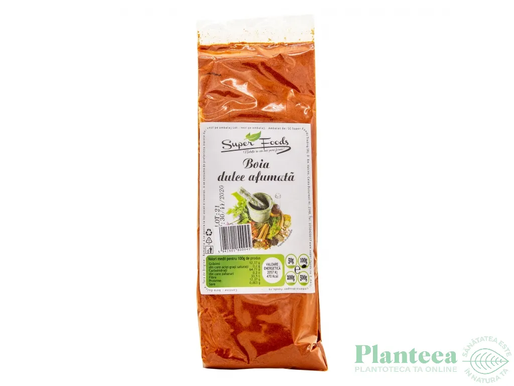 Condiment boia dulce afumata 100g - SUPERFOODS