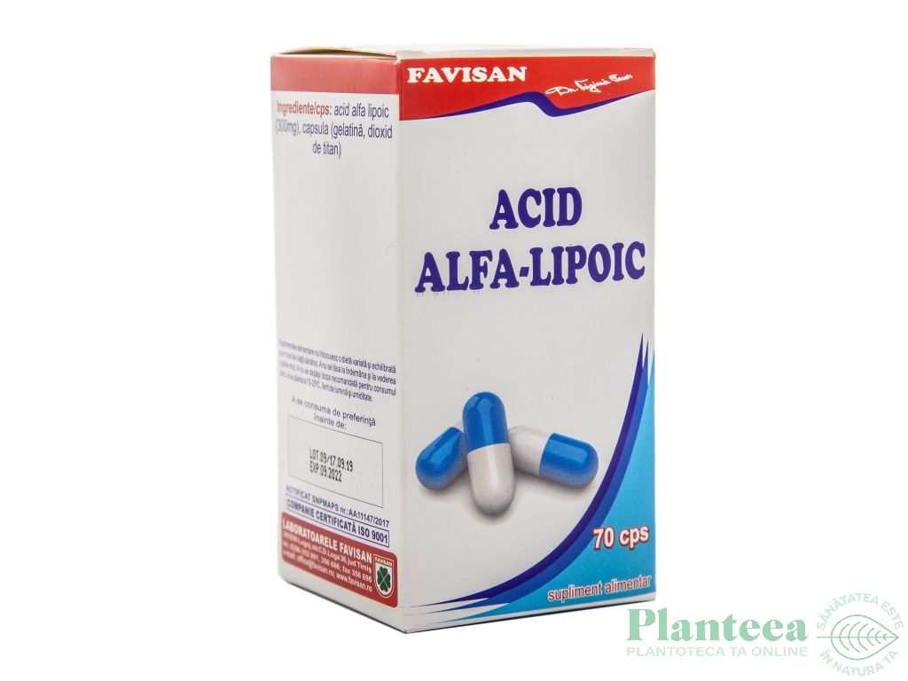Acid alfa lipoic 70cps - FAVISAN
