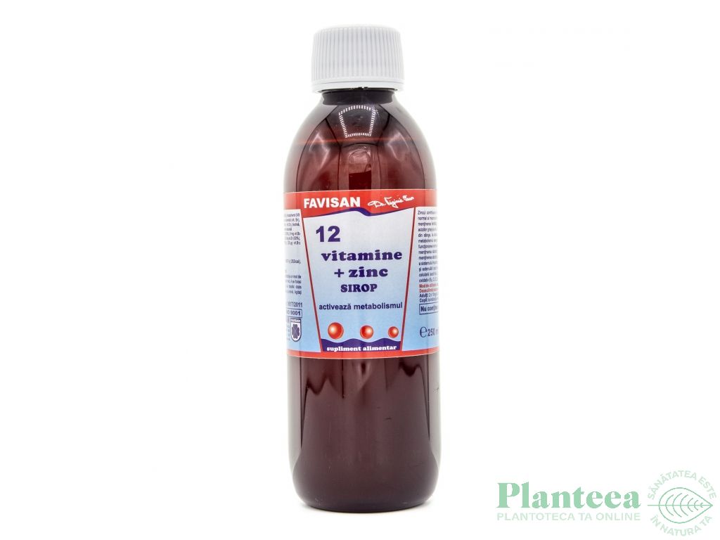 Sirop 12vitamine Zn 250ml - FAVISAN