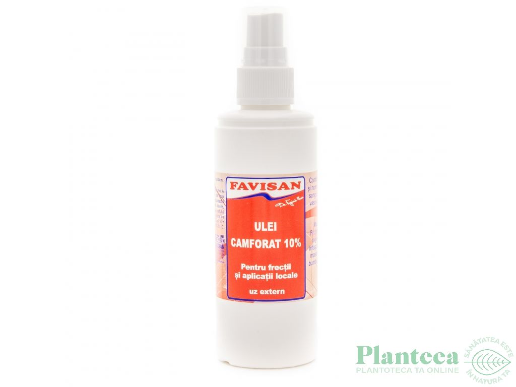 Ulei camforat 10% pt frectii 100ml - FAVISAN