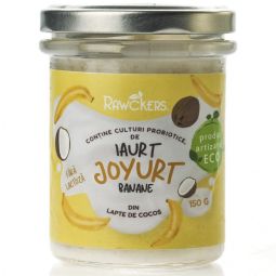 Iaurt vegan lapte cocos cu banane Joyurt eco 150g - RAWCKERS