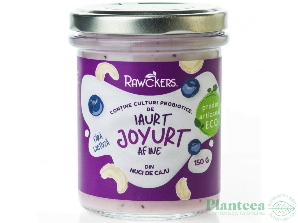 Iaurt vegan caju cu afine Joyurt eco 150g - RAWCKERS