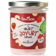 Iaurt vegan caju cu capsuni Joyurt eco 150g - RAWCKERS