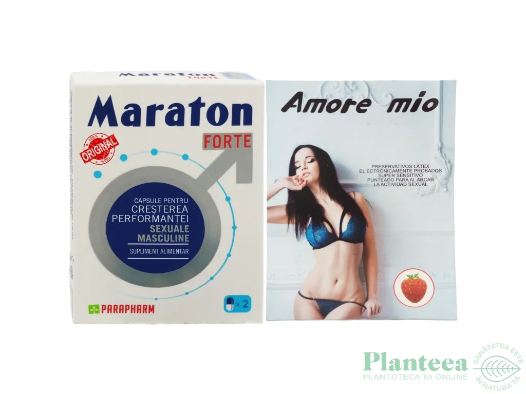 Kit Potenta aromata [Maraton folie 2cps + 3prezervative fructe] 2b - QUANTUM PHARM