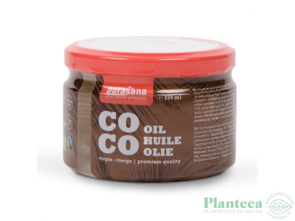 Ulei cocos virgin bio 250ml - PURASANA