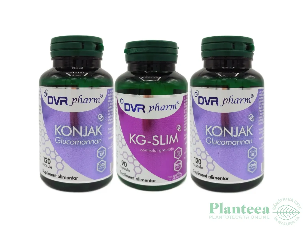 Kit slabit [Konjak glucomannan 2x120cps+KG slim 90cps] 3b - DVR PHARM
