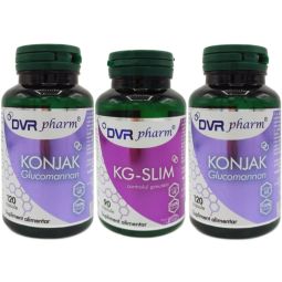 Kit slabit [Konjak glucomannan 2x120cps+KG slim 90cps] 3b - DVR PHARM