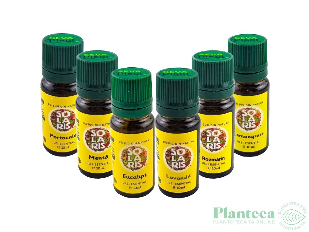 Kit 6 uleiuri esentiale de baza 6x10ml - SOLARIS