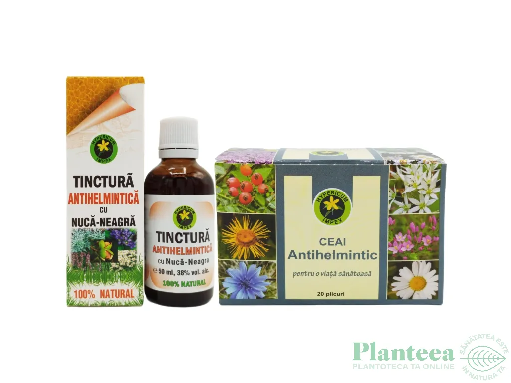Kit Antihelmintic Forte [Tinctura 50ml + Ceai 20dz] 2b - HYPERICUM
