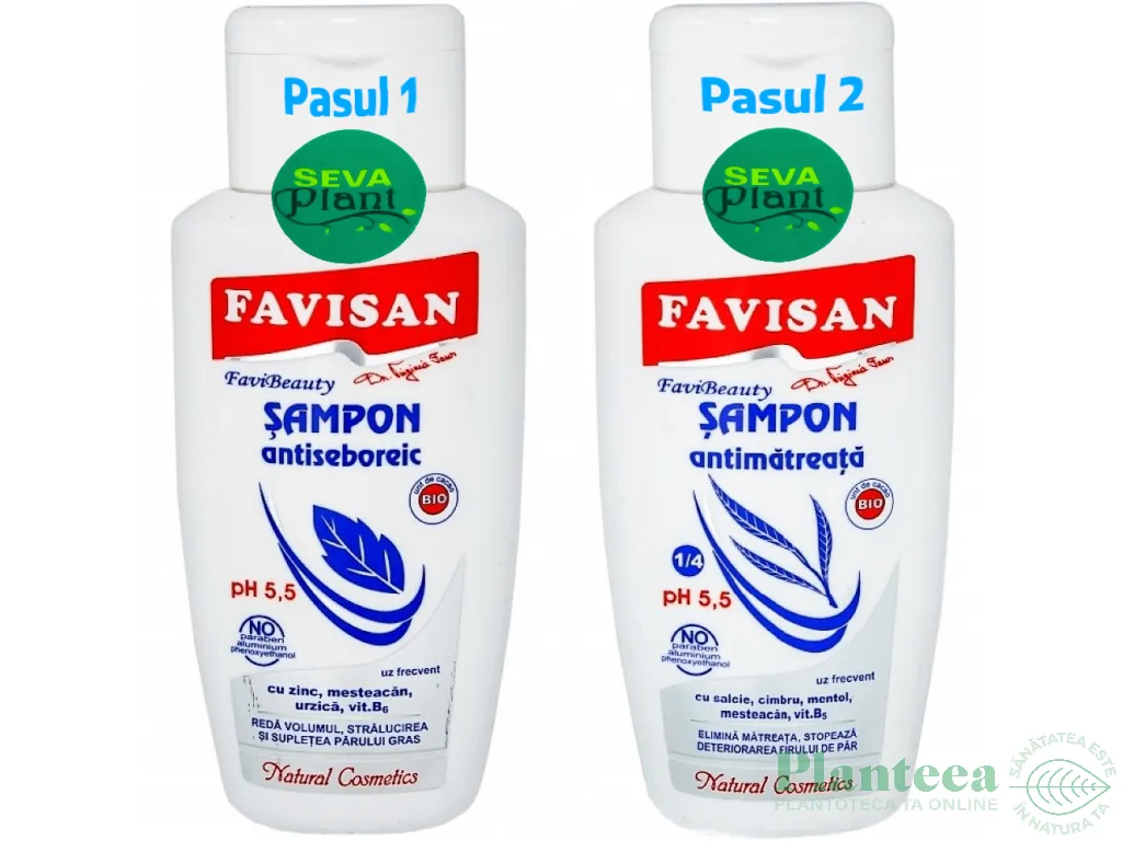 Kit AntiMatreata Intensiv [Sampoane AntiSeboreic si AntiMatreata] FaviBeauty 2x200ml - FAVISAN