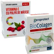 Kit Nutricosmetic Articular [BioColagen forte + Vitamina C macese] 2x30cp - PARAPHARM
