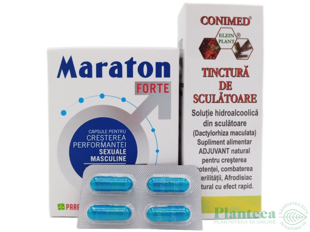 Kit Potenta forte [Maraton folie 4cps + Tinctura sculatoare 50ml] 2b - PARAPHARM/ELZIN