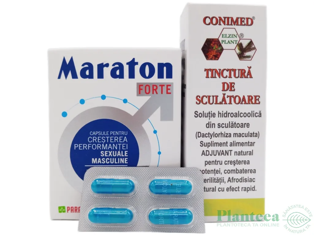 Kit Potenta forte [Maraton folie 4cps + Tinctura sculatoare 50ml] 2b - PARAPHARM/ELZIN