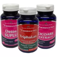 Kit intens Slabeste Natural [Detox suplu+TriphaLax+Cicoare] 3x60cps - HERBAGETICA