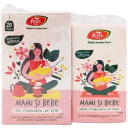 Kit Stimularea lactatiei Mami&Bebe[60cps+ceai 20dz] 2b - FARES