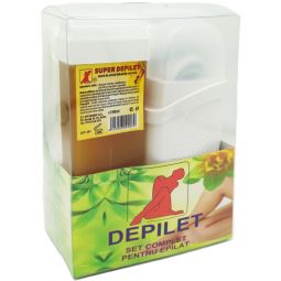 Kit complet epilare [Incalzitor + 2Cartuse ceara 100ml + Hartie + Ulei 25ml] 5b - DEPILET