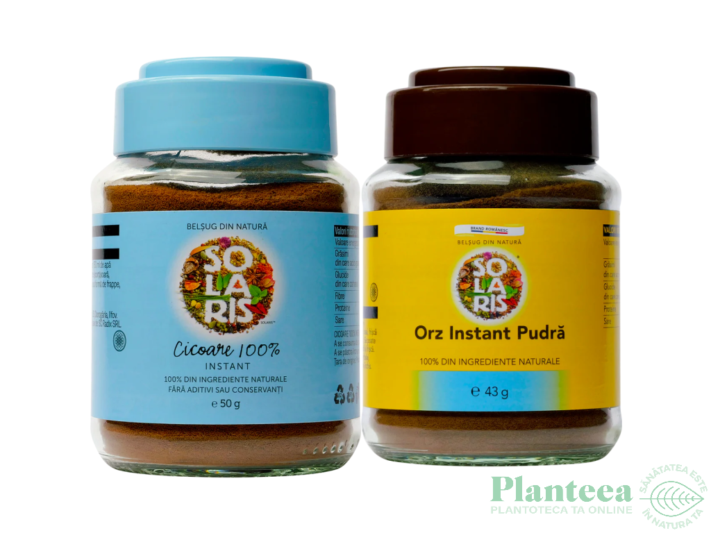 Pachet Cafelute duo instant [Cicoare 50g + Orz 43g] 2b - SOLARIS