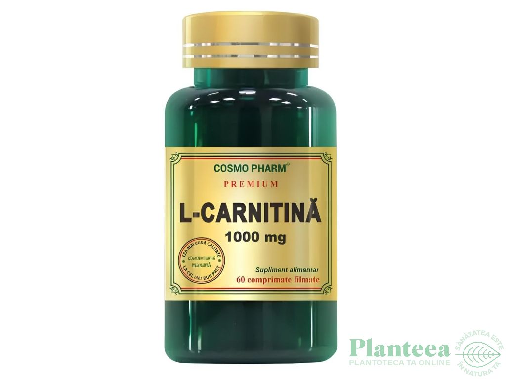 L carnitina 1000mg Premium 60cp - COSMO PHARM