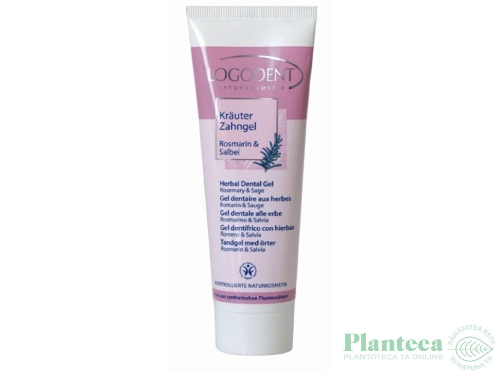 Gel dinti rozmarin salvie Logodent 75ml - LOGONA