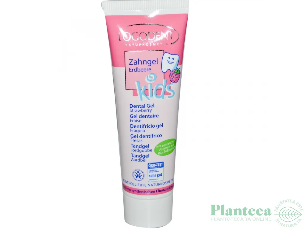 Gel dinti capsuni copii 50ml - LOGONA