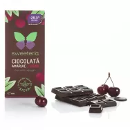 Ciocolata amaruie 70% visine fara zahar 100g - SWEETERIA