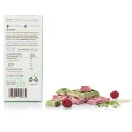 Ciocolata alba zmeura matcha fara zahar 100g - SWEETERIA