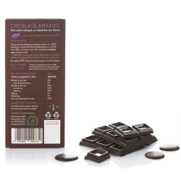 Ciocolata amaruie 70%cacao fara zahar 100g - SWEETERIA