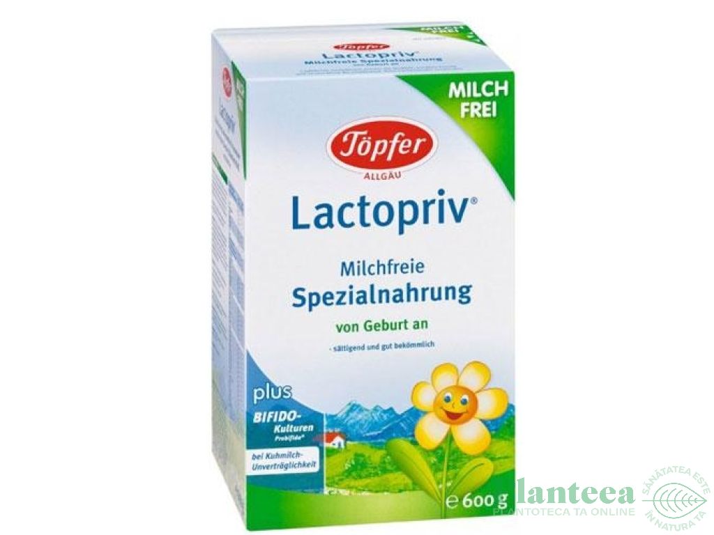 Lapte formula fara lactoza Lactopriv +0luni 600g - TOPFER