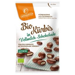 Seminte dovleac invelite in ciocolata lapte eco 50g - LANDGARTEN