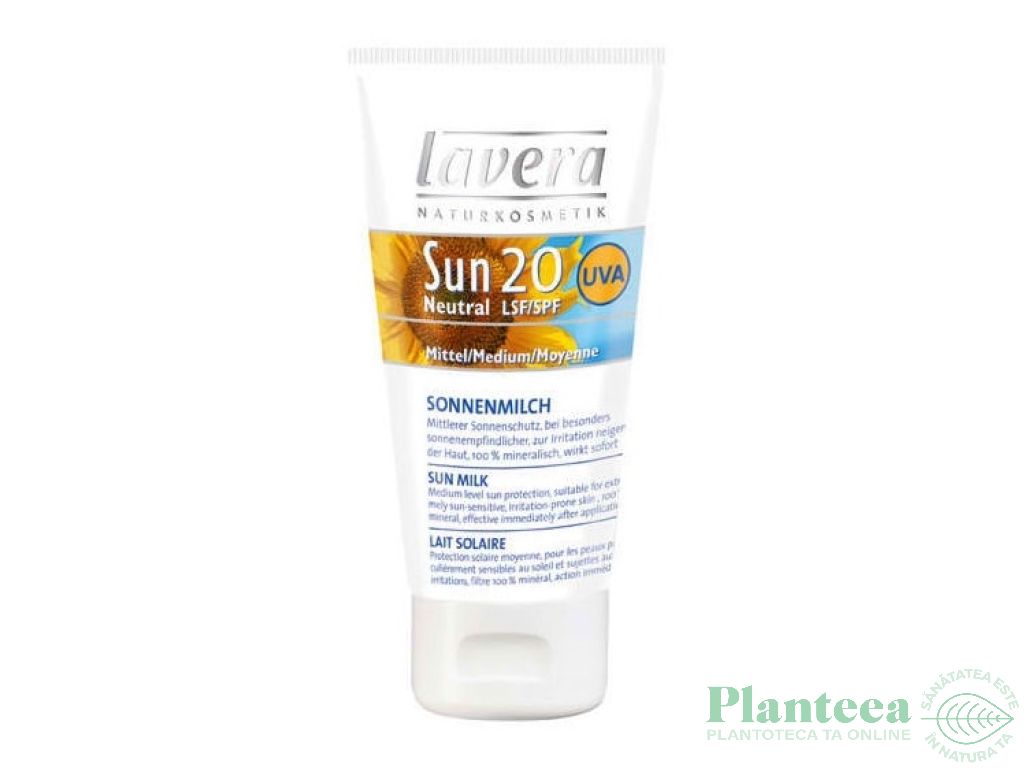 Lapte protectie solara spf20 Neutral 50ml - LAVERA