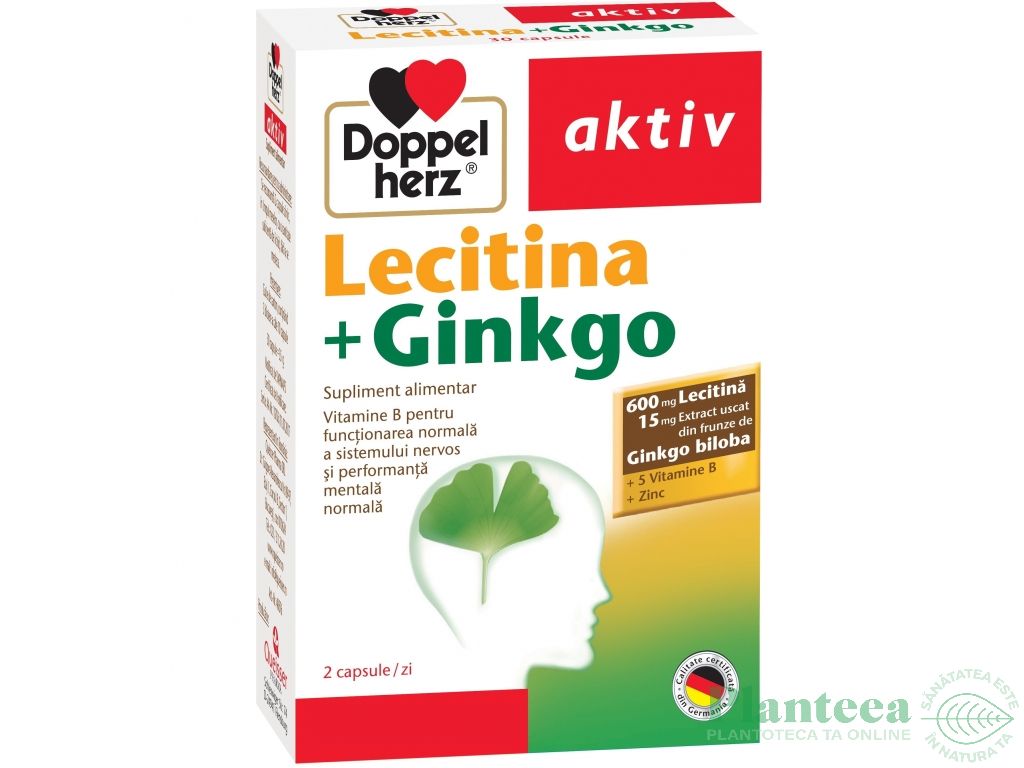 Lecitina ginkgo 30cps - DOPPEL HERZ