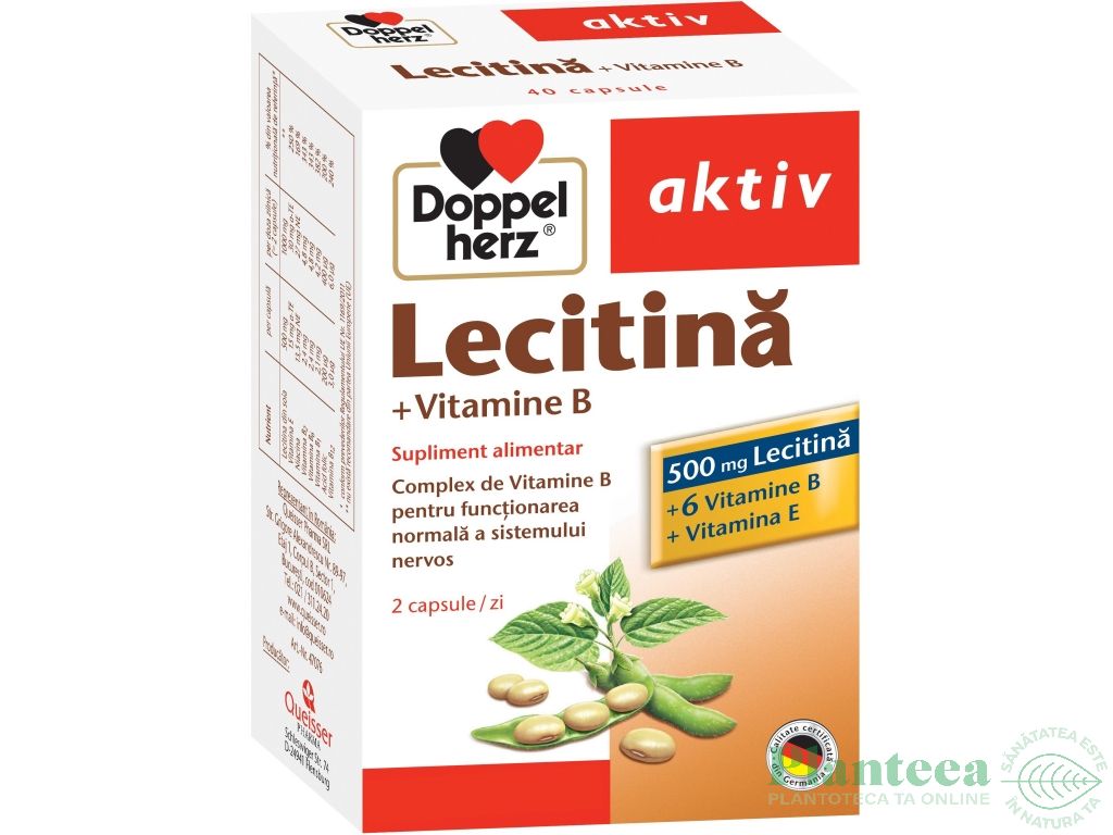 Lecitina vitamine B 40cps - DOPPEL HERZ