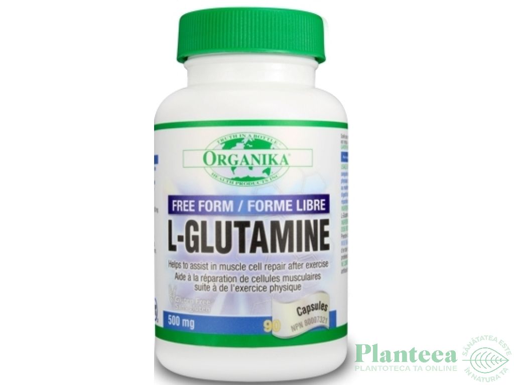 Lglutamina 500mg 90cps - ORGANIKA HEALTH