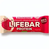 Baton proteic capsuni raw bio 47g - LIFEBAR
